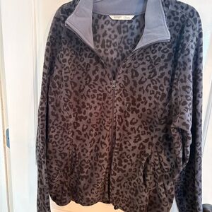 Old Navy Dark Leopard Fleece Jacket